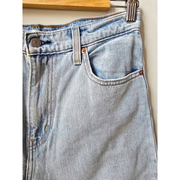 Free People Levi's Premium Balloon Leg Jeans in Dad's Jokes Light Blue 29 Waist - Picture 7 of 10